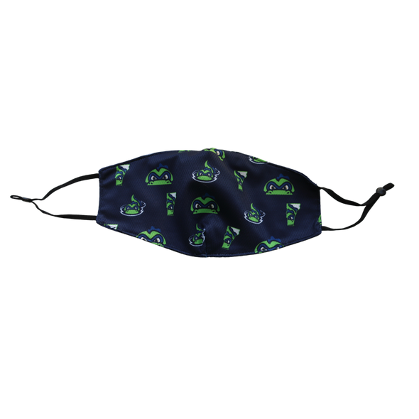 Vermont Lake Monsters Adjustable Face Mask - Logo Pattern