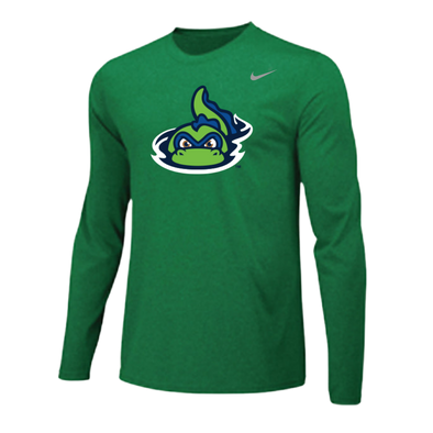 Vermont Lake Monsters Nike Dri-Fit Long Sleeve Tee - Green
